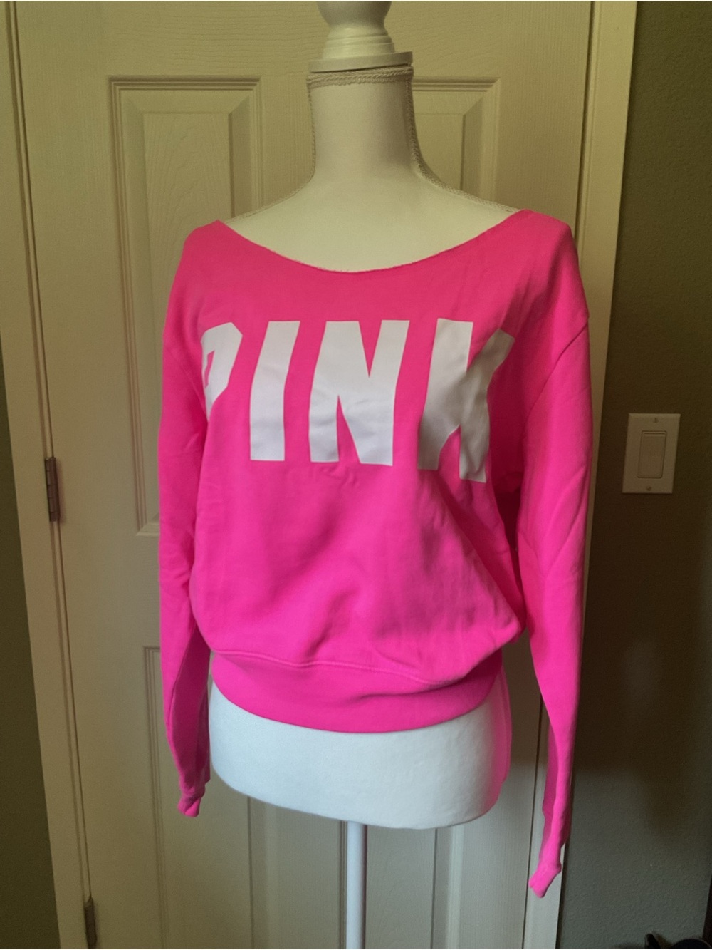 PINK Victoria's Secret Hot Pink Pullover Sweatshirt